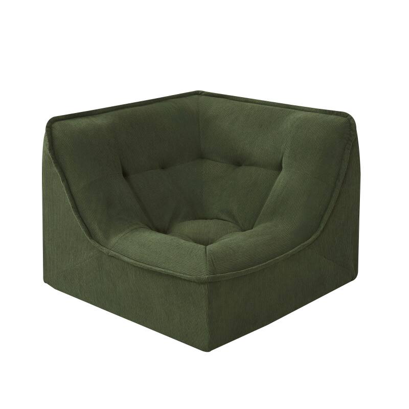 Modulares Sofa 4-Sitzer aus geripptem Stoff mit Chaiselongue (5/6)