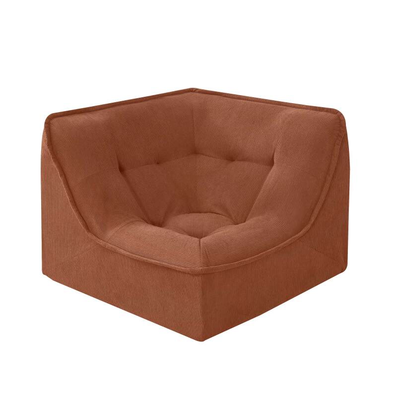 Modulares Sofa 4-Sitzer aus geripptem Stoff mit Chaiselongue (5/6)