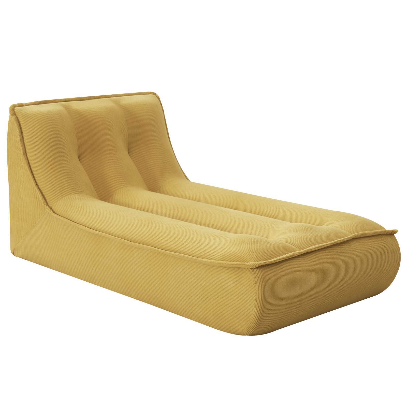 Modulares Sofa 4-Sitzer aus geripptem Stoff mit Chaiselongue