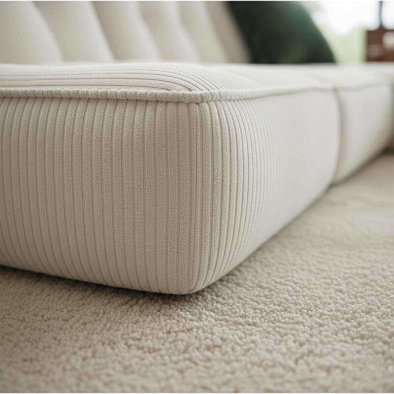 Modulares Sofa 4-Sitzer aus geripptem Stoff aus Chaiselongues (2/5)