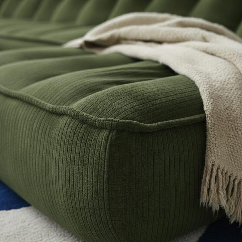 Modulares Sofa 4-Sitzer aus geripptem Stoff aus Chaiselongues (2/5)