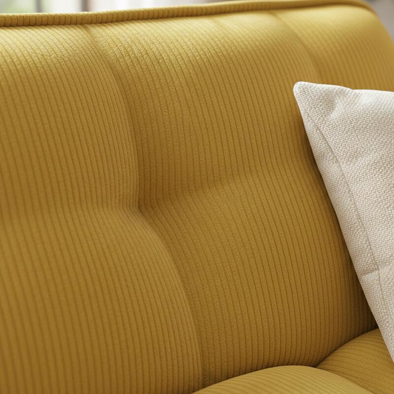 Modulares Sofa 4-Sitzer aus geripptem Stoff aus Chaiselongues (2/5)