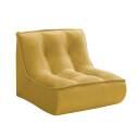 Modulares Sofa 3-Sitzer aus geripptem Stoff mit Hocker