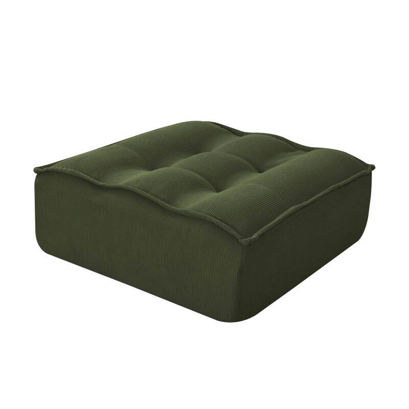 Modulares Sofa 3-Sitzer aus geripptem Stoff mit Hocker (4/7)