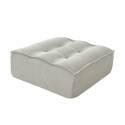 Modulares Sofa 3-Sitzer aus geripptem Stoff mit Hocker