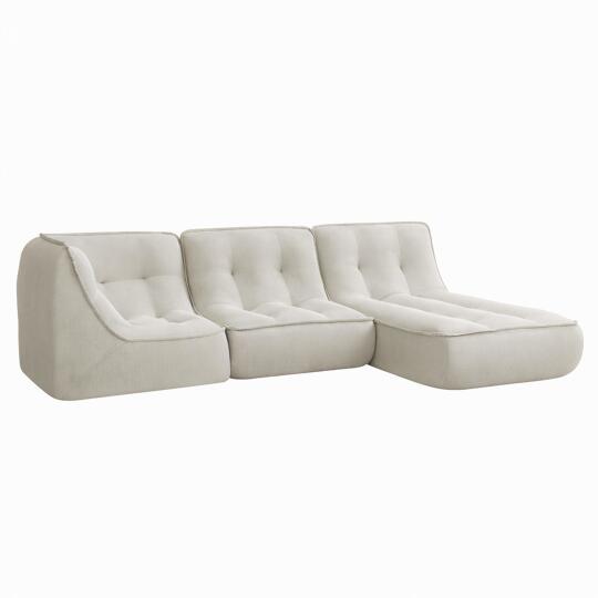 Modulares Sofa 3-Sitzer aus Cord mit Chaiselongue | Oviala