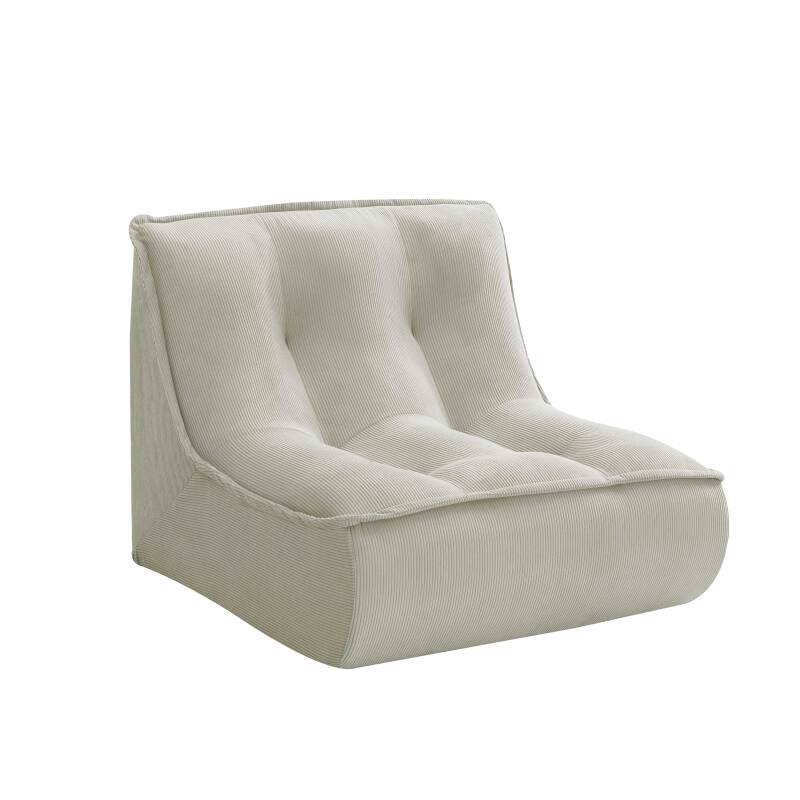 Modulares Sofa 3-Sitzer aus geripptem Stoff mit Chaiselongue (3/6)