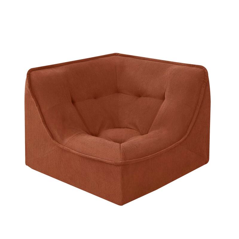 Modulares Sofa 3-Sitzer aus geripptem Stoff mit Chaiselongue (4/6)