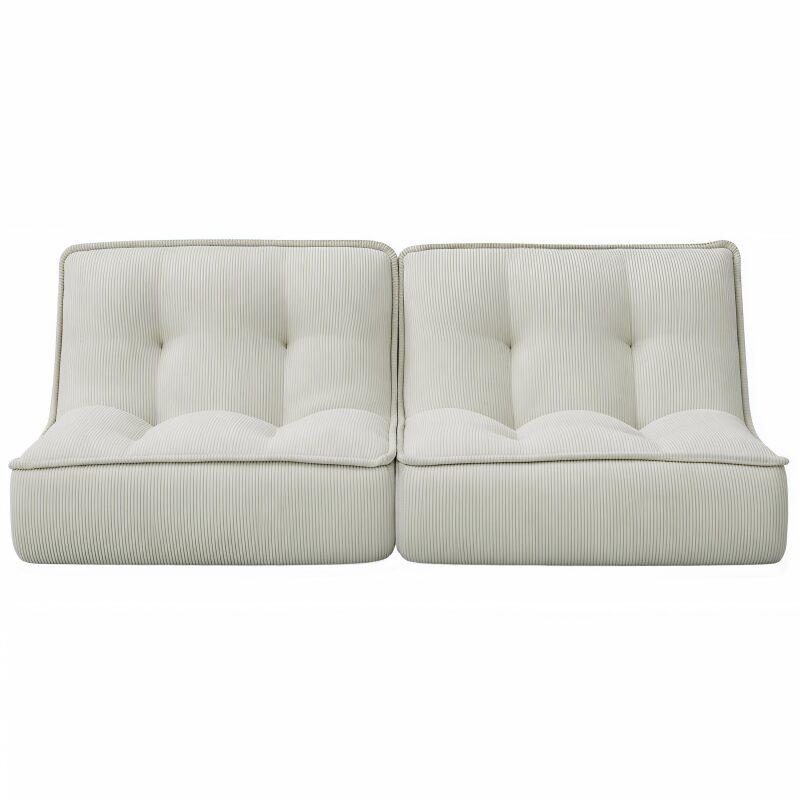 Modulares Sessel aus geripptem Stoff - Von 2 (5/8)