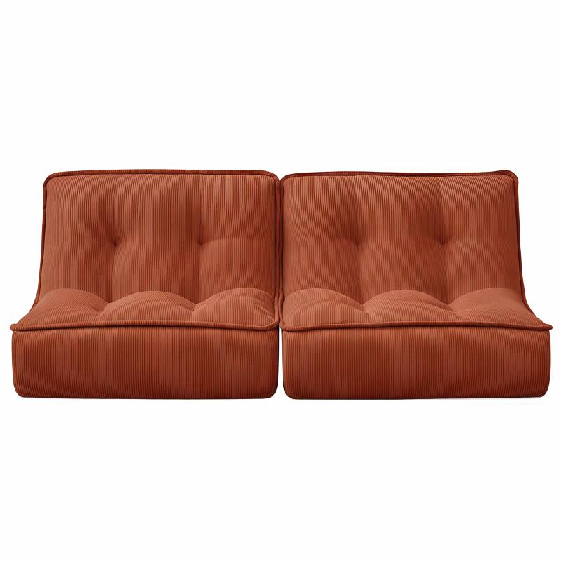 Modulares Sessel aus geripptem Stoff - Von 2 (5/8)