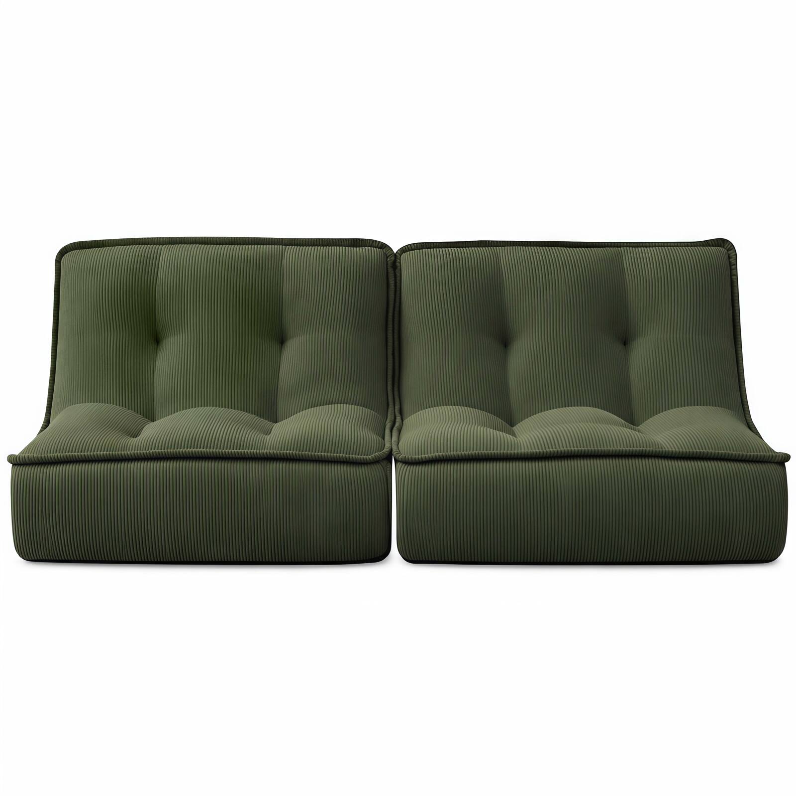 Modulares Sessel aus geripptem Stoff - Von 2