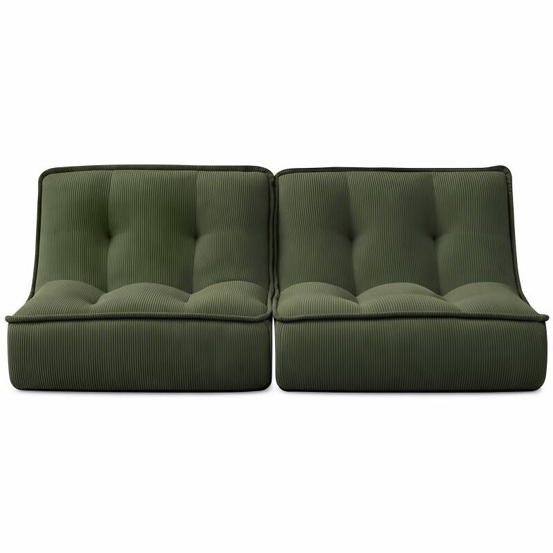 Modulares Sessel aus geripptem Stoff - Von 2 (5/8)