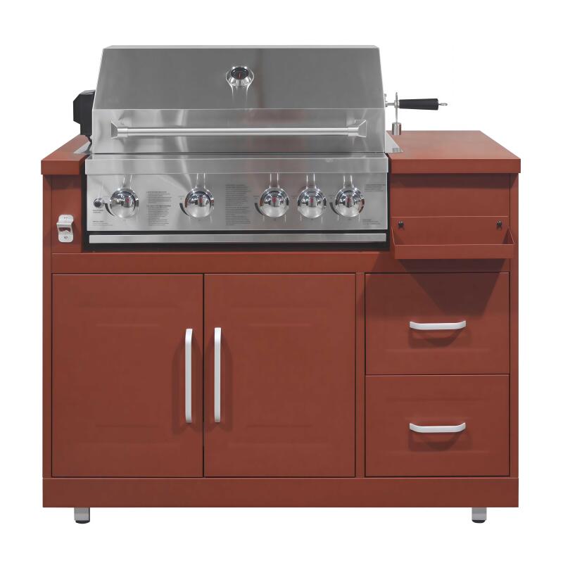 Outdoor Küchenmöbel mit Gasgrill aus Stahl und 4 + 1 Brennern (3/7)