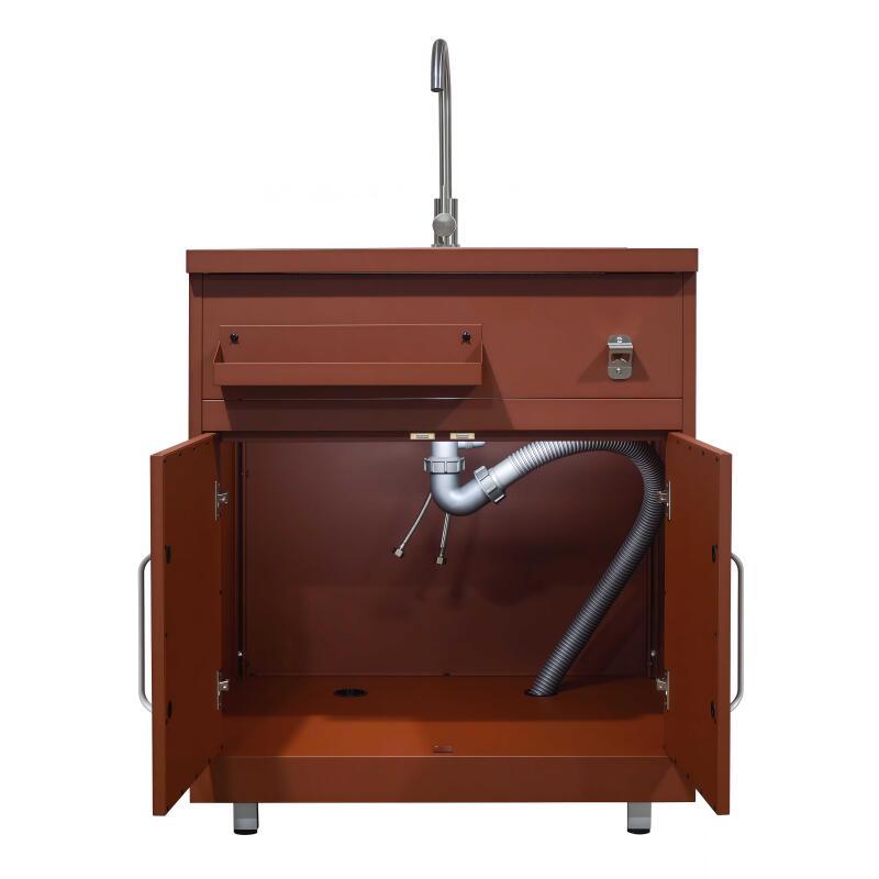 Outdoor-Küche aus Metall mit Outdoor-Spüle und Stauraum – 3 Module (3/7)