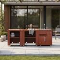 Outdoor-Küche aus Metall mit Outdoor-Spüle und Stauraum – 3 Module - Lifestyle