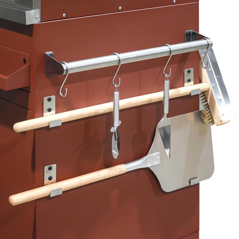 Outdoor-Küche aus Metall mit Pizzaofen und Stauraum – 3 Module (6/7)