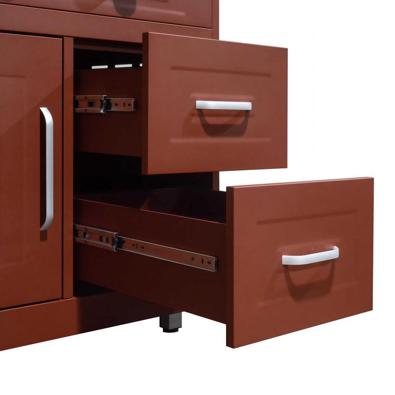 Outdoor-Küche aus Metall mit Gasherd und Stauraum – 3 Module (6/7)