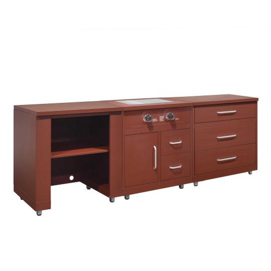 Outdoor-Küche aus Metall mit Gasherd und Stauraum – 3 Module | Oviala