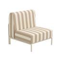 Sessel im gestreiften Design für ein modulares Outdoor-Sofa
