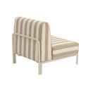Sessel im gestreiften Design für ein modulares Outdoor-Sofa