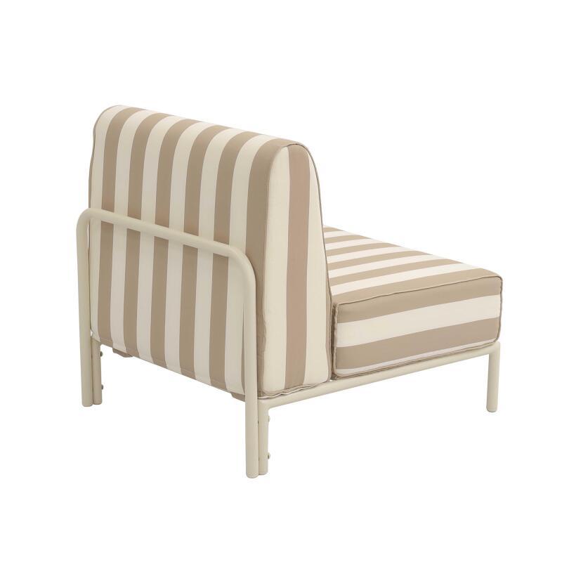 Sessel im gestreiften Design für ein modulares Outdoor-Sofa (5/7)