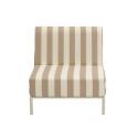 Sessel im gestreiften Design für ein modulares Outdoor-Sofa