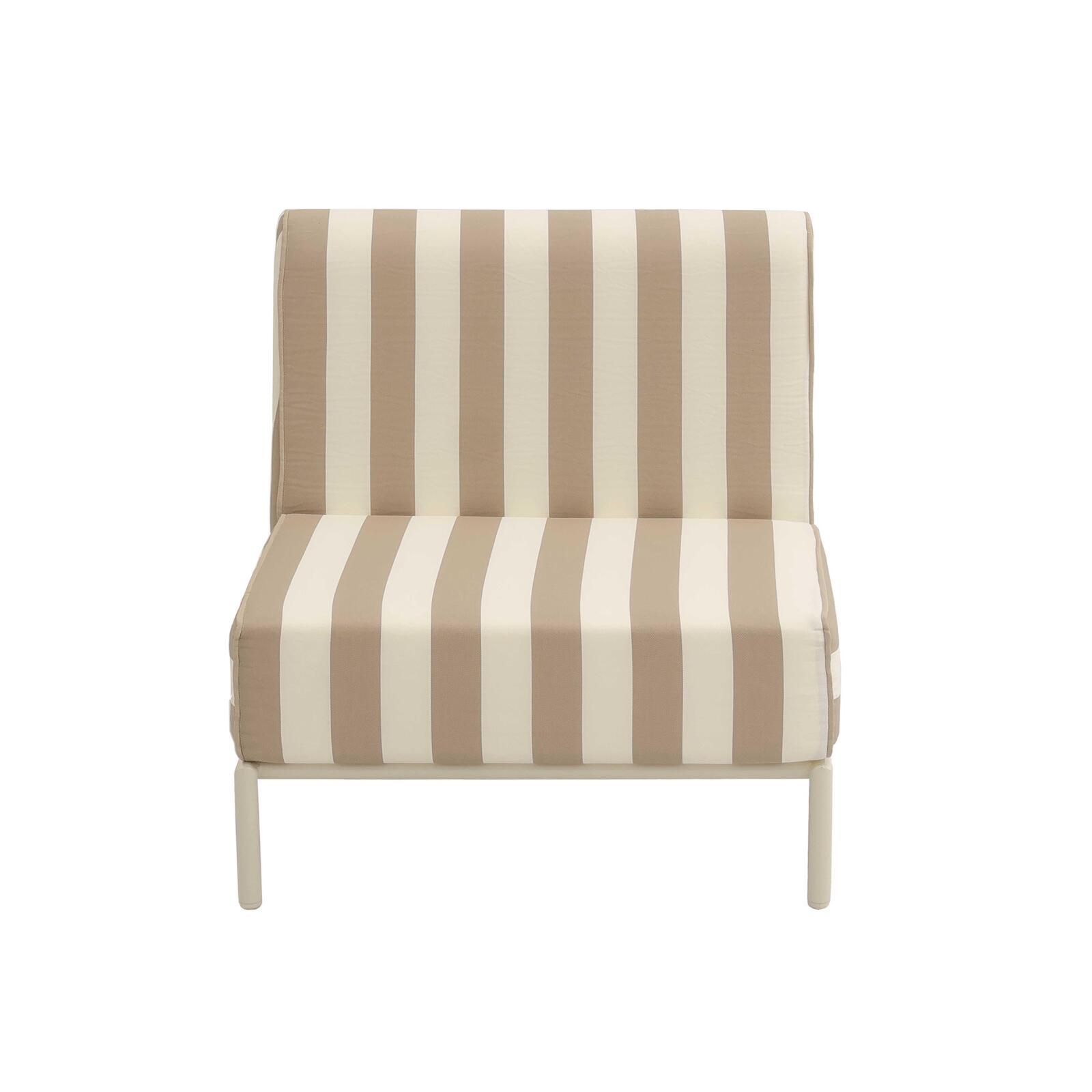 Sessel im gestreiften Design für ein modulares Outdoor-Sofa