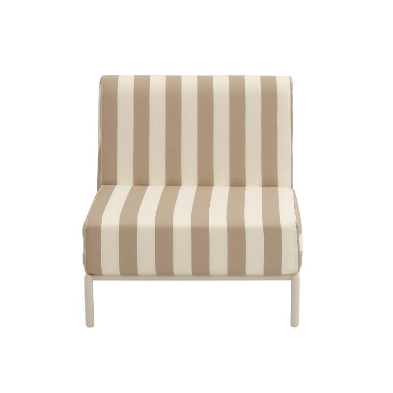 Sessel im gestreiften Design für ein modulares Outdoor-Sofa (3/7)