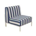 Sessel im gestreiften Design für ein modulares Outdoor-Sofa