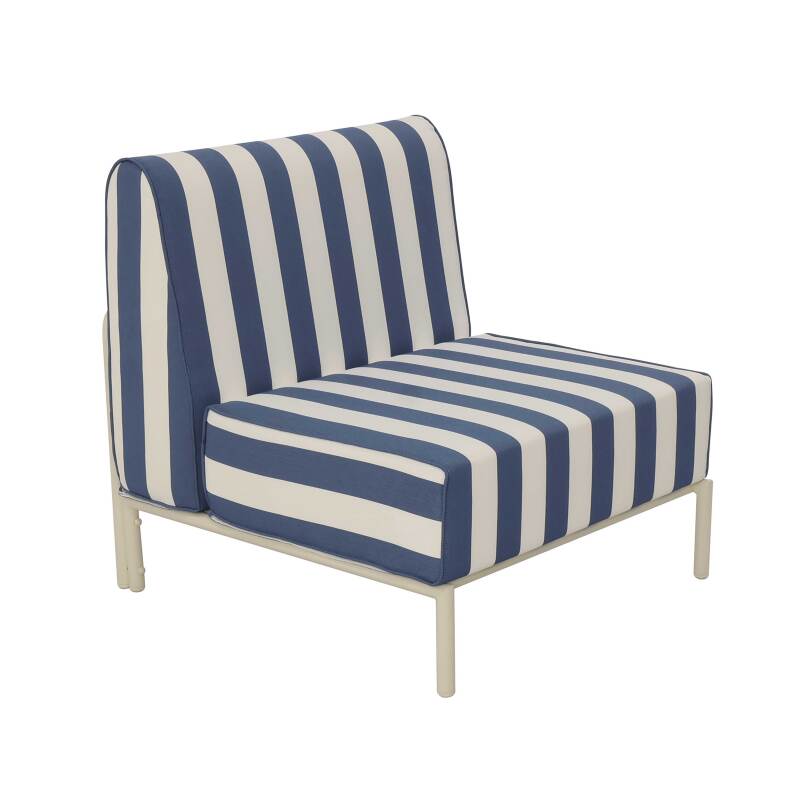 Sessel im gestreiften Design für ein modulares Outdoor-Sofa