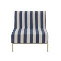 Sessel im gestreiften Design für ein modulares Outdoor-Sofa