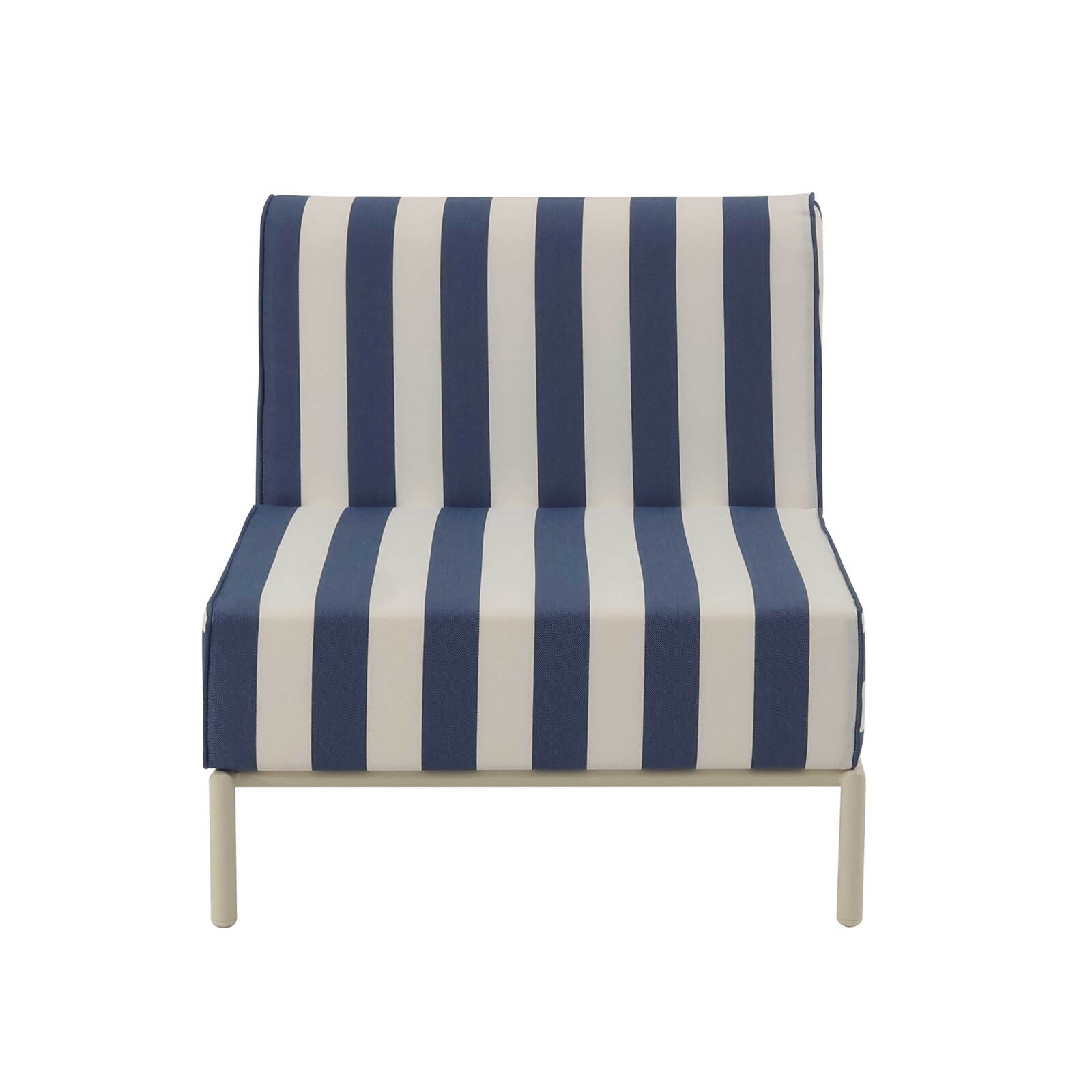 Sessel im gestreiften Design für ein modulares Outdoor-Sofa