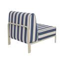 Sessel im gestreiften Design für ein modulares Outdoor-Sofa