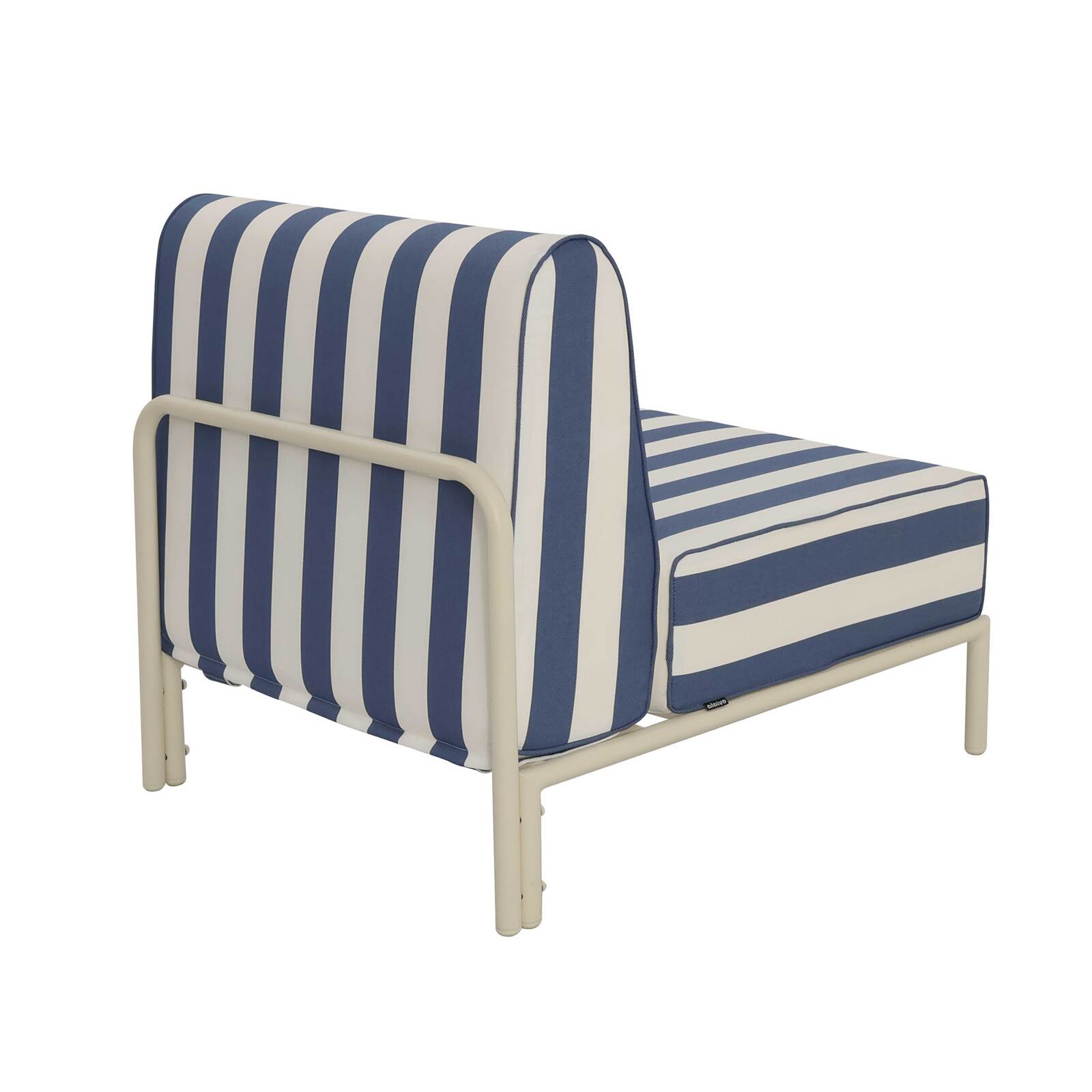 Sessel im gestreiften Design für ein modulares Outdoor-Sofa