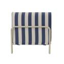 Sessel im gestreiften Design für ein modulares Outdoor-Sofa