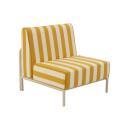 Sessel im gestreiften Design für ein modulares Outdoor-Sofa