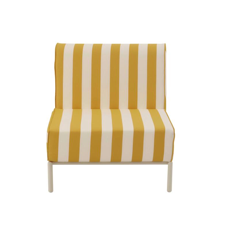 Sessel im gestreiften Design für ein modulares Outdoor-Sofa