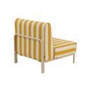Sessel im gestreiften Design für ein modulares Outdoor-Sofa