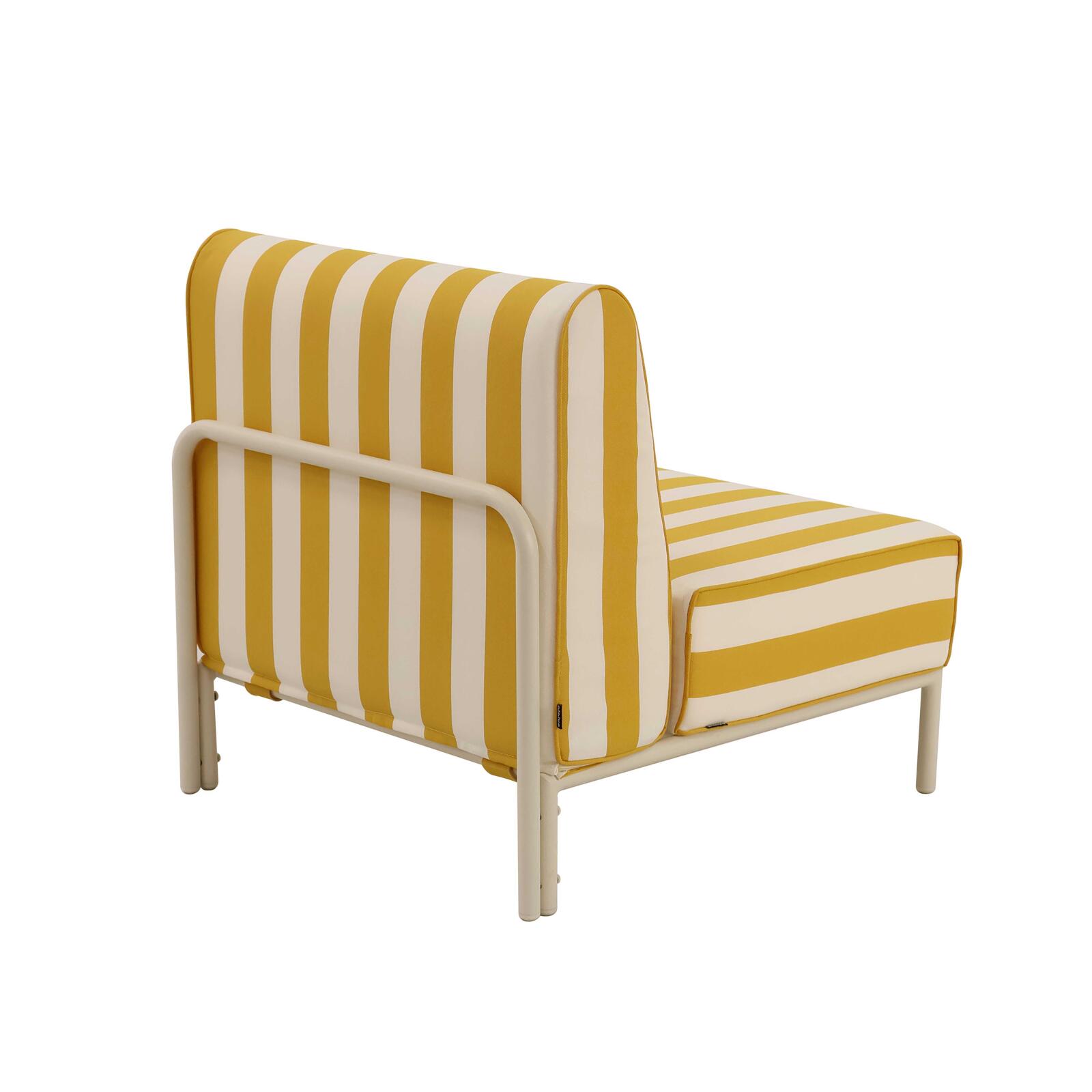 Sessel im gestreiften Design für ein modulares Outdoor-Sofa