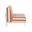 Sessel im gestreiften Design für ein modulares Outdoor-Sofa