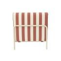 Sessel im gestreiften Design für ein modulares Outdoor-Sofa