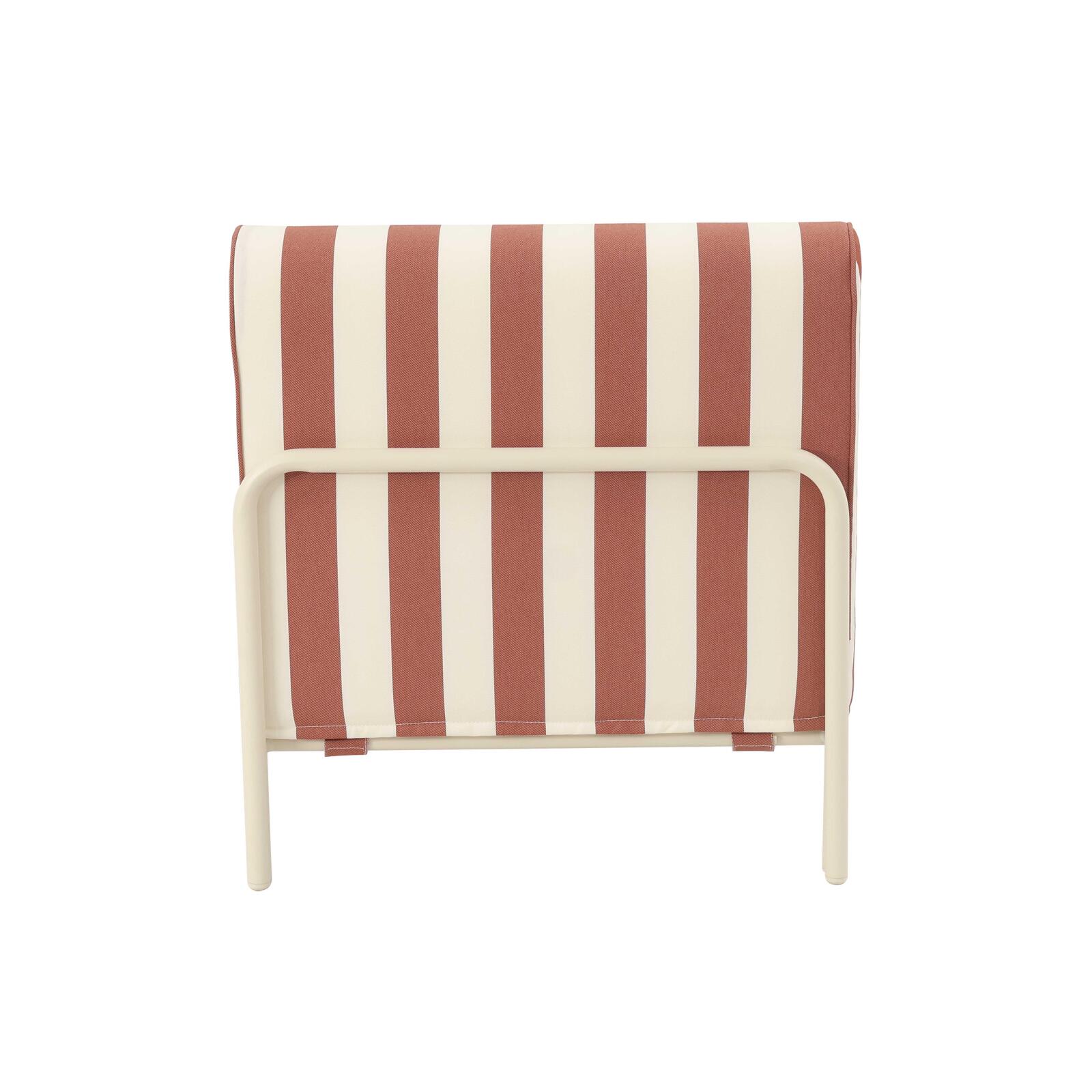 Sessel im gestreiften Design für ein modulares Outdoor-Sofa