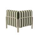 Ecksessel im gestreiften Design für modulare Outdoor-Sofa