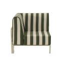 Ecksessel im gestreiften Design für modulare Outdoor-Sofa