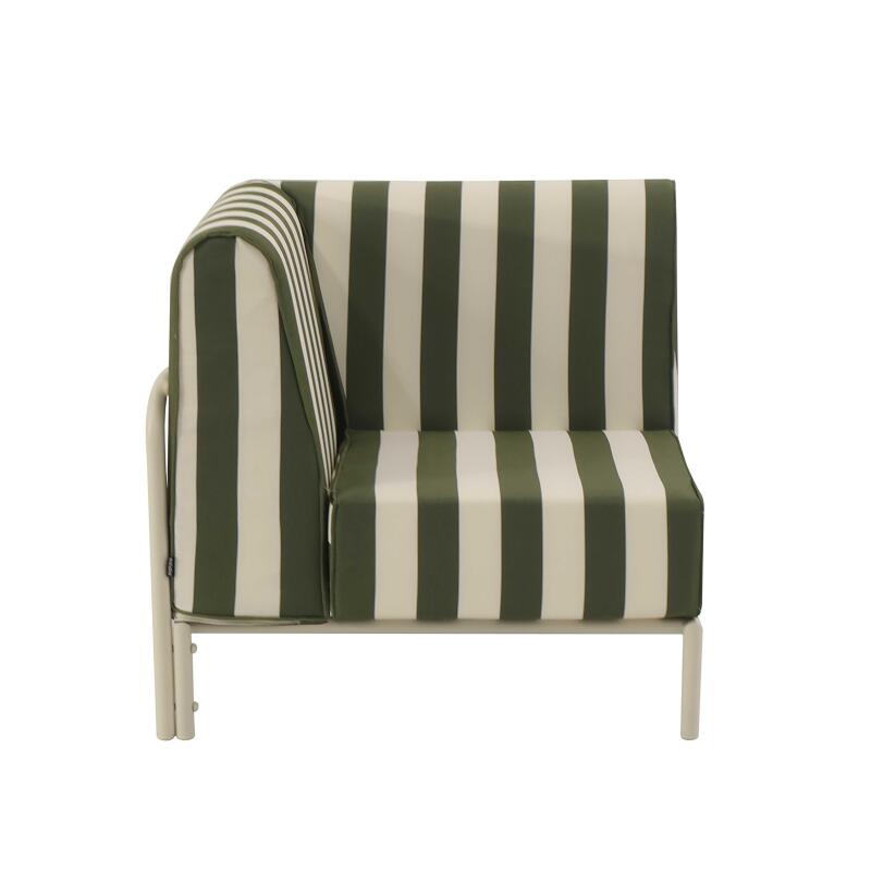 Ecksessel im gestreiften Design für modulare Outdoor-Sofa (5/8)