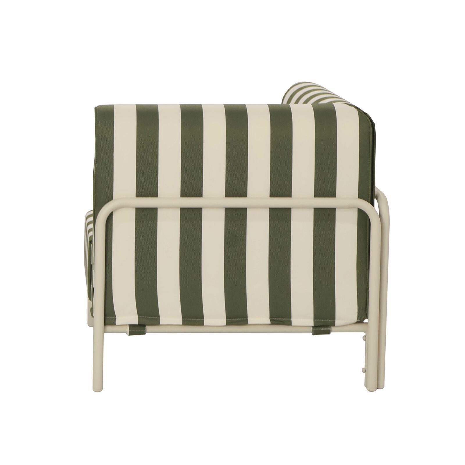 Ecksessel im gestreiften Design für modulare Outdoor-Sofa