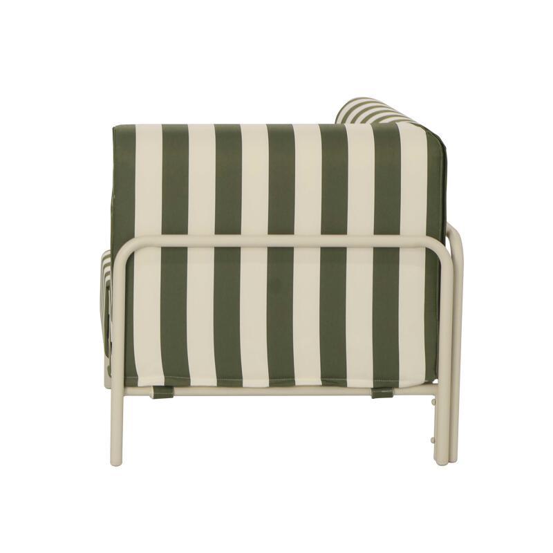 Ecksessel im gestreiften Design für modulare Outdoor-Sofa (6/8)