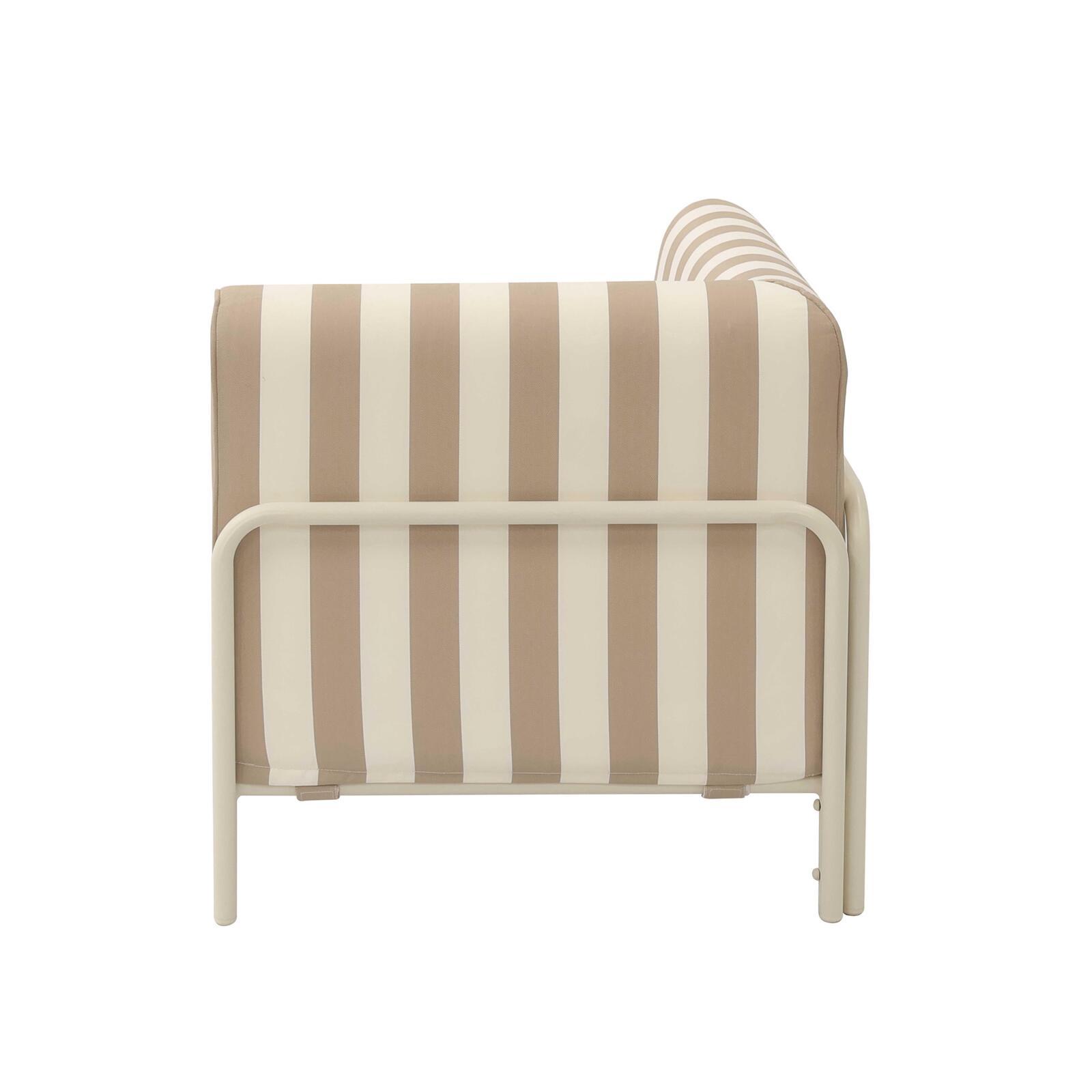 Ecksessel im gestreiften Design für modulare Outdoor-Sofa