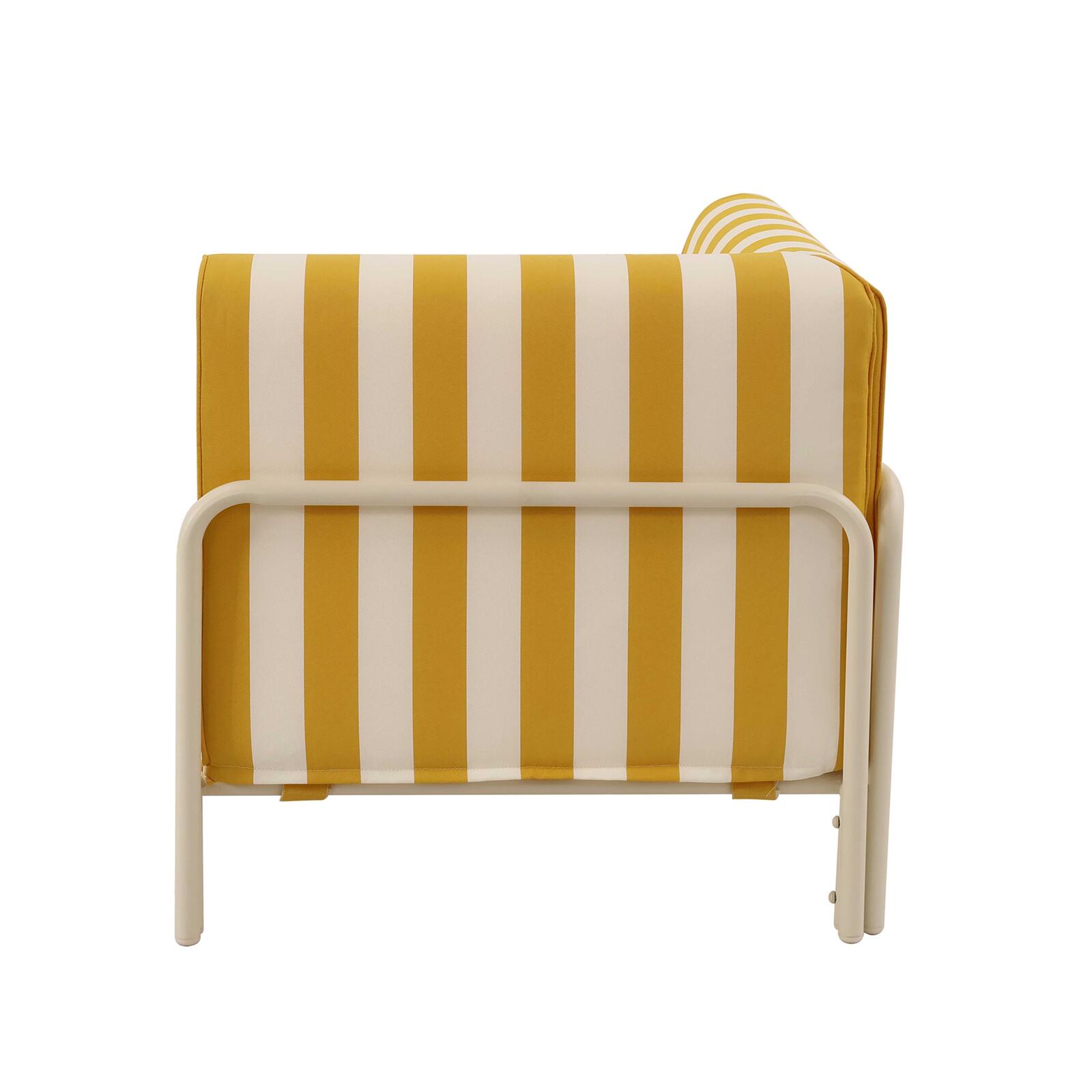 Ecksessel im gestreiften Design für modulare Outdoor-Sofa