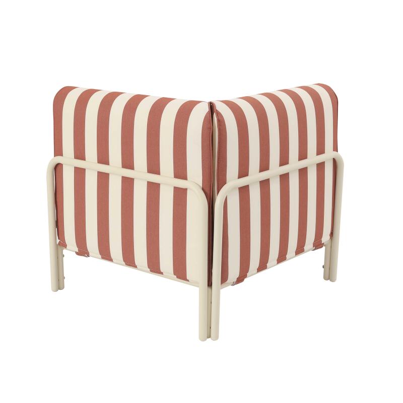 Ecksessel im gestreiften Design für modulare Outdoor-Sofa (5/8)